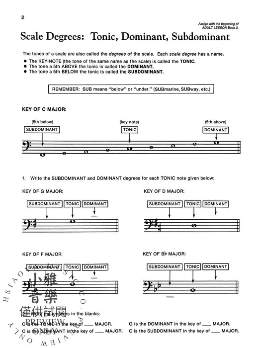 Alfred's Basic Adult Piano Course: Theory Book 3 鋼琴 | 小雅音樂 Hsiaoya Music