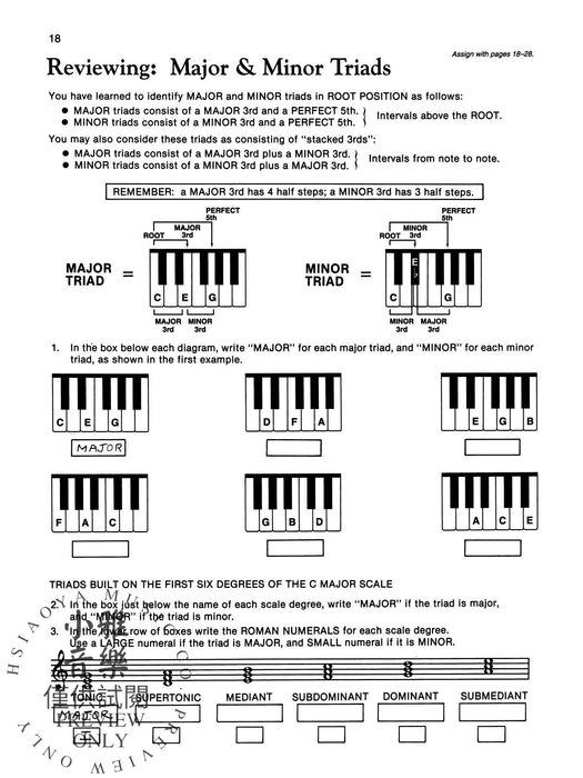 Alfred's Basic Adult Piano Course: Theory Book 3 鋼琴 | 小雅音樂 Hsiaoya Music