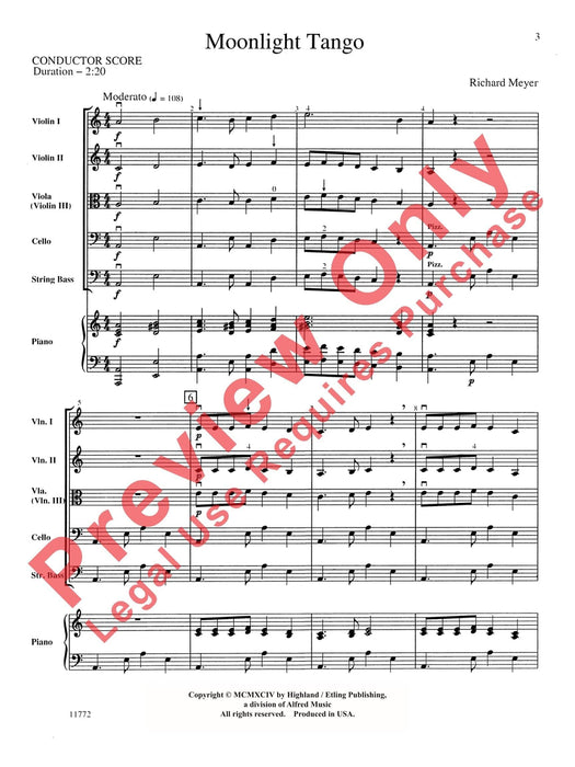 Moonlight Tango 探戈 總譜 | 小雅音樂 Hsiaoya Music