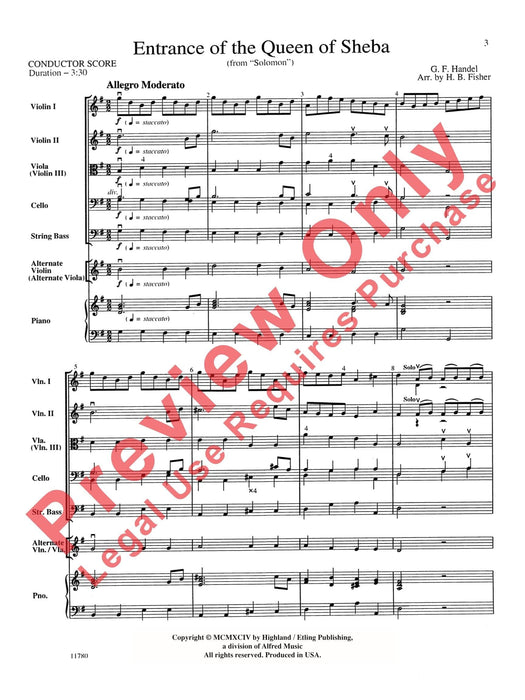 Entrance of the Queen of Sheba (from Solomon) 韓德爾 獨奏 總譜 | 小雅音樂 Hsiaoya Music