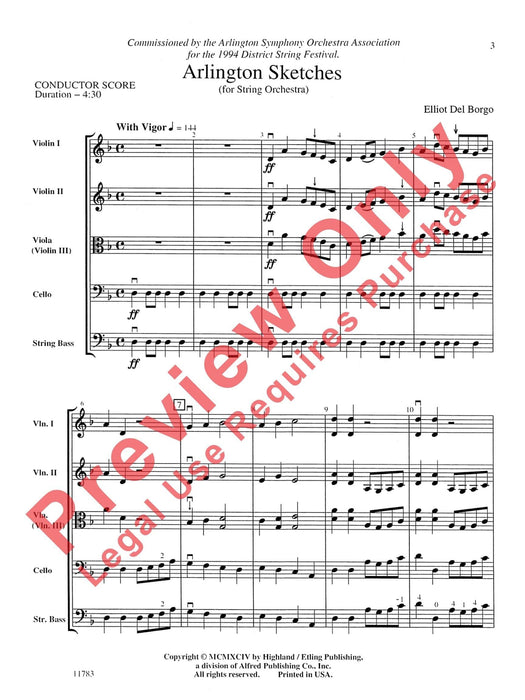 Arlington Sketches 總譜 | 小雅音樂 Hsiaoya Music