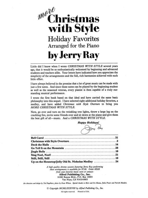 More Christmas with Style Holiday Favorites Arranged for the Piano 風格 鋼琴 | 小雅音樂 Hsiaoya Music