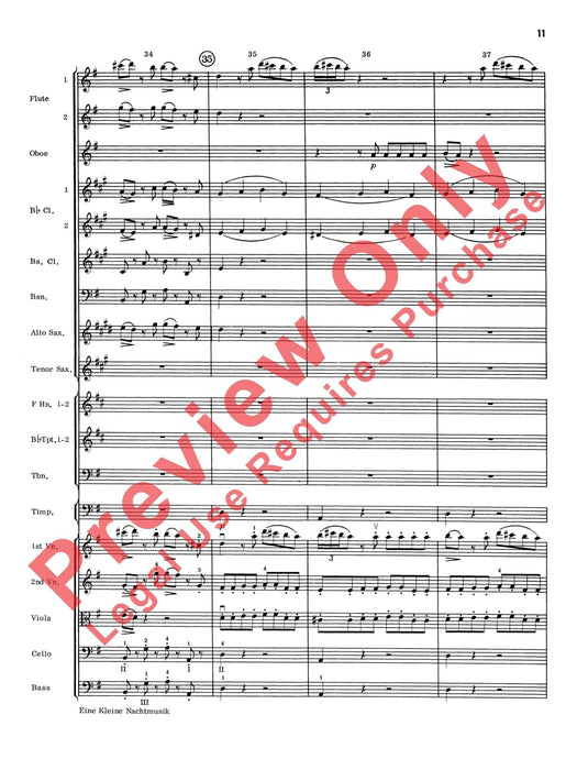 Eine Kleine Nachtmusik (First Movement -- Abridged) 莫札特 弦樂小夜曲樂章 總譜 | 小雅音樂 Hsiaoya Music