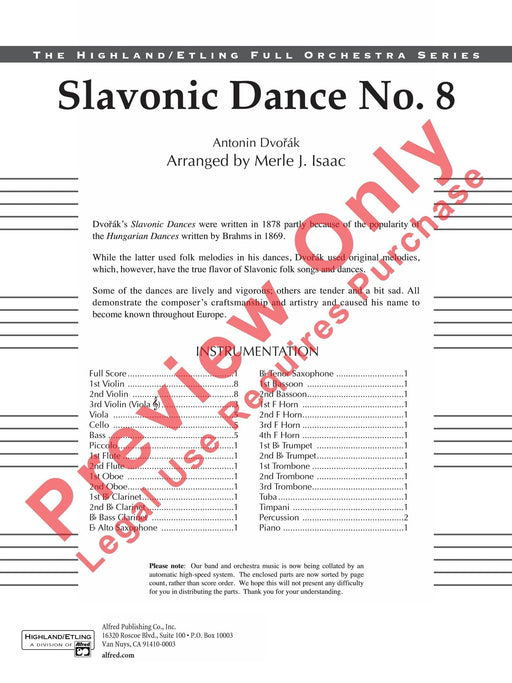 Slavonic Dance No. 8 德弗札克 舞曲 總譜 | 小雅音樂 Hsiaoya Music