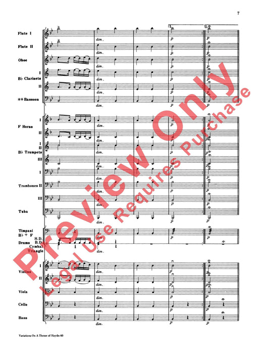 Variations on a Theme of Haydn 布拉姆斯 詠唱調 主題 總譜 | 小雅音樂 Hsiaoya Music