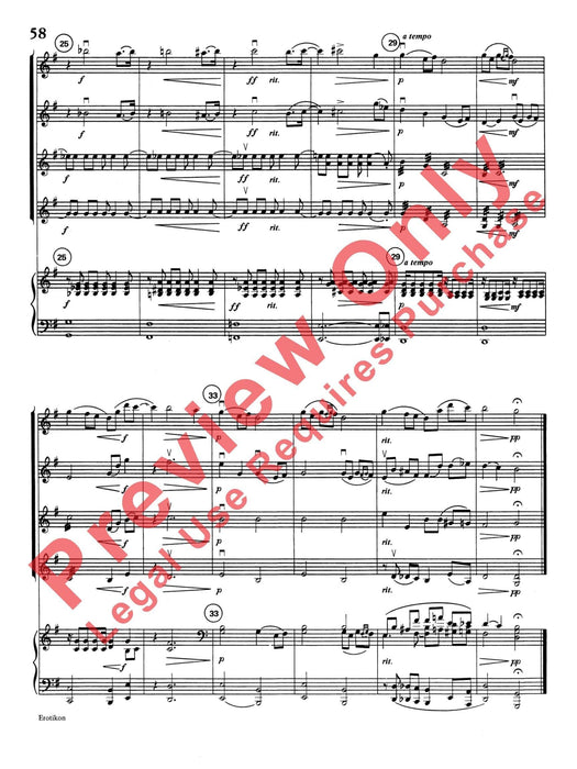 Highland/Etling Violin Quartet Series: Book 1 小提琴 四重奏 總譜 | 小雅音樂 Hsiaoya Music