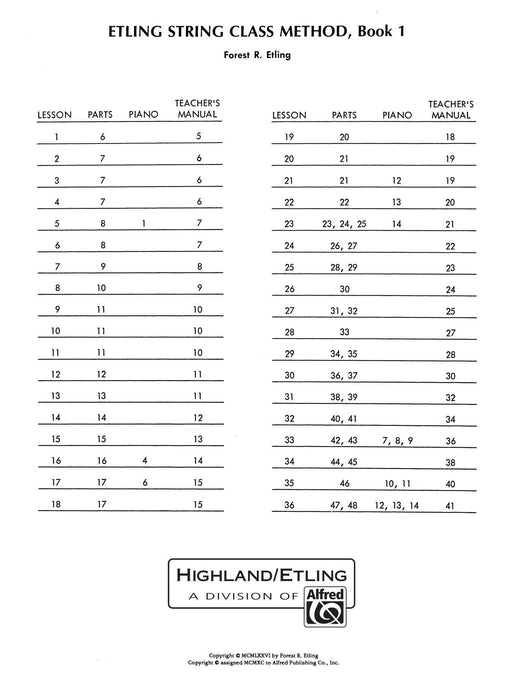 Etling String Class Method, Book 1 弦樂 | 小雅音樂 Hsiaoya Music