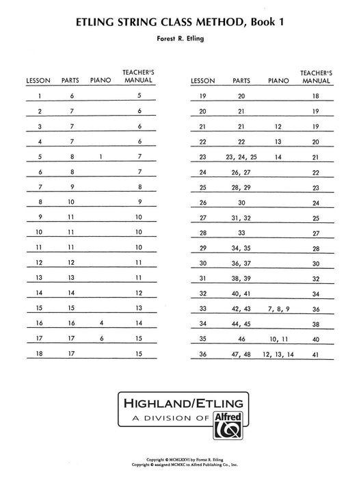 Etling String Class Method, Book 1 弦樂 | 小雅音樂 Hsiaoya Music