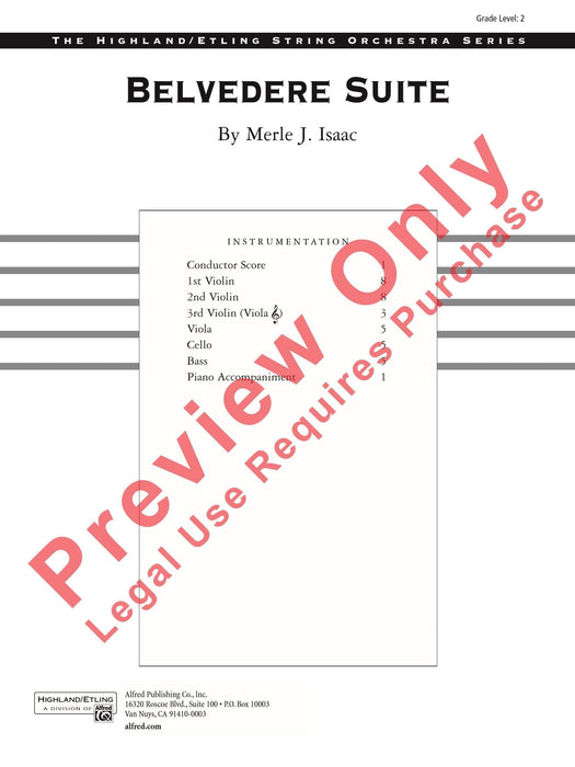 Belvedere Suite 組曲 總譜 | 小雅音樂 Hsiaoya Music