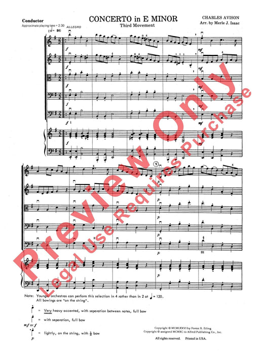 Concerto in E minor 協奏曲 總譜 | 小雅音樂 Hsiaoya Music