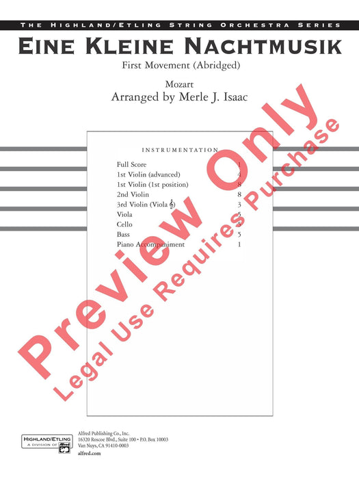 Eine Kleine Nachtmusik 莫札特 弦樂小夜曲 總譜 | 小雅音樂 Hsiaoya Music
