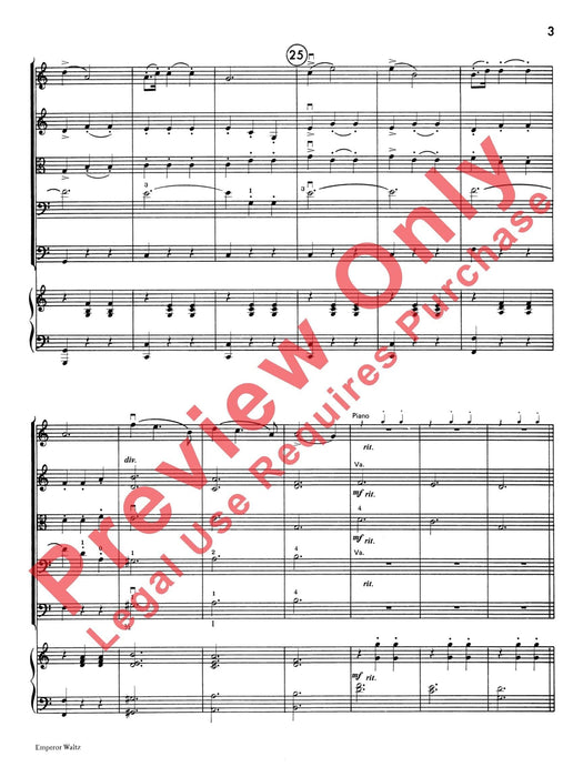 Emperor Waltz 史特勞斯,約翰 皇帝圓舞曲 總譜 | 小雅音樂 Hsiaoya Music