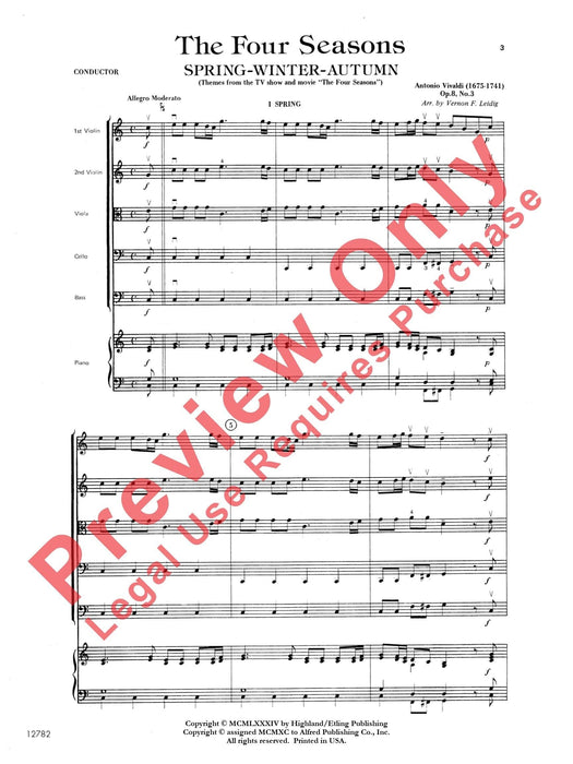 The Four Seasons (Spring, Winter, Autumn) 韋瓦第 四季 總譜 | 小雅音樂 Hsiaoya Music