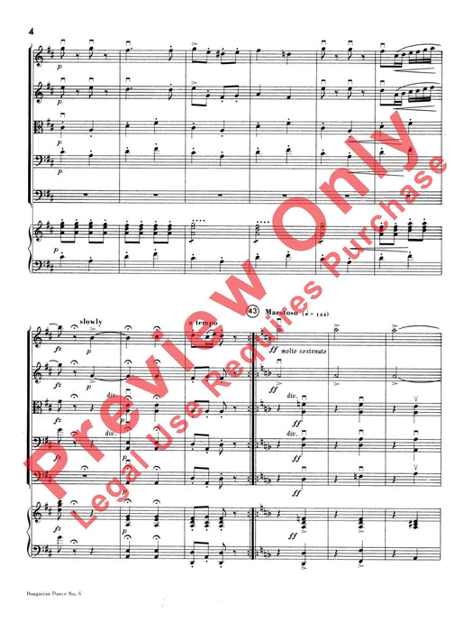 Hungarian Dance No. 6 布拉姆斯 詠唱調 舞曲 總譜 | 小雅音樂 Hsiaoya Music