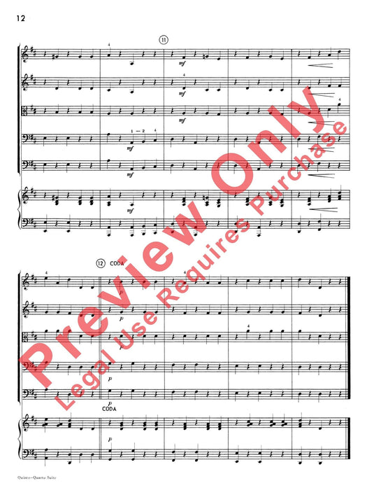 Quinto-Quarto Suite 組曲 總譜 | 小雅音樂 Hsiaoya Music