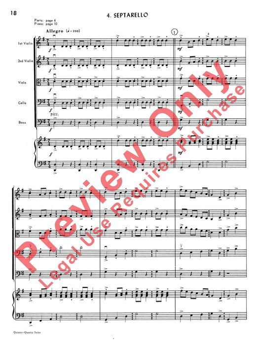 Quinto-Quarto Suite 組曲 總譜 | 小雅音樂 Hsiaoya Music