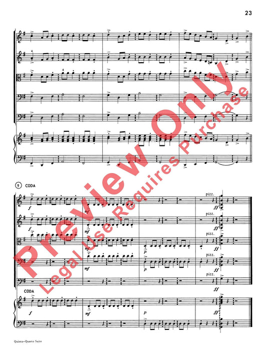 Quinto-Quarto Suite 組曲 總譜 | 小雅音樂 Hsiaoya Music