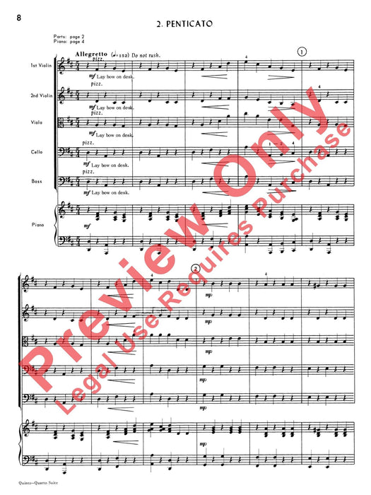 Quinto-Quarto Suite 組曲 總譜 | 小雅音樂 Hsiaoya Music