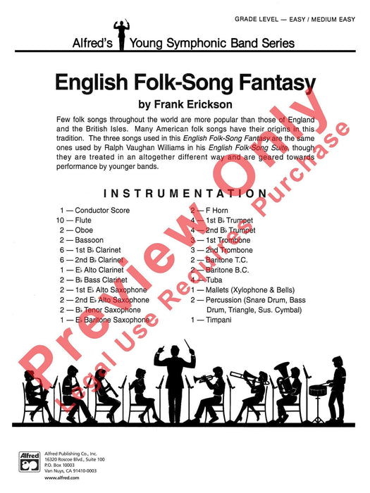 English Folk-Song Fantasy 民謠 總譜 | 小雅音樂 Hsiaoya Music