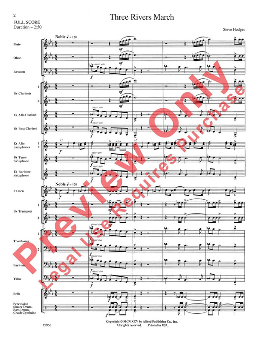 Three Rivers March 進行曲 總譜 | 小雅音樂 Hsiaoya Music