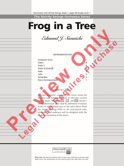 Frog in a Tree 總譜 | 小雅音樂 Hsiaoya Music