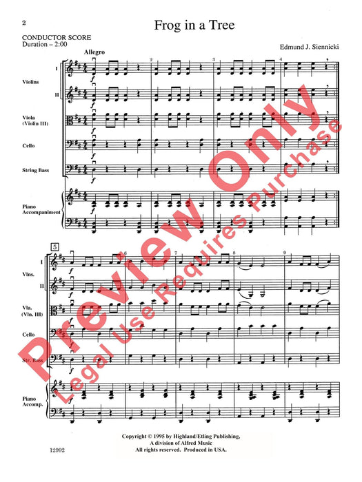 Frog in a Tree 總譜 | 小雅音樂 Hsiaoya Music