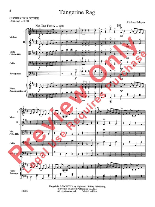 Tangerine Rag 繁音曲 總譜 | 小雅音樂 Hsiaoya Music