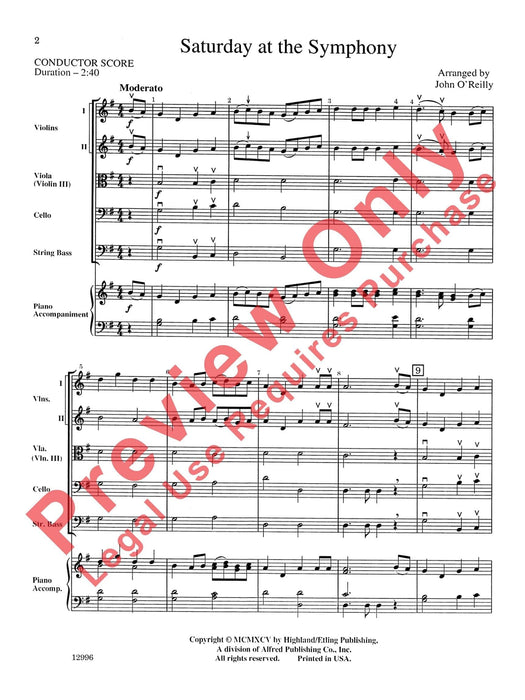 Saturday at the Symphony 交響曲 總譜 | 小雅音樂 Hsiaoya Music