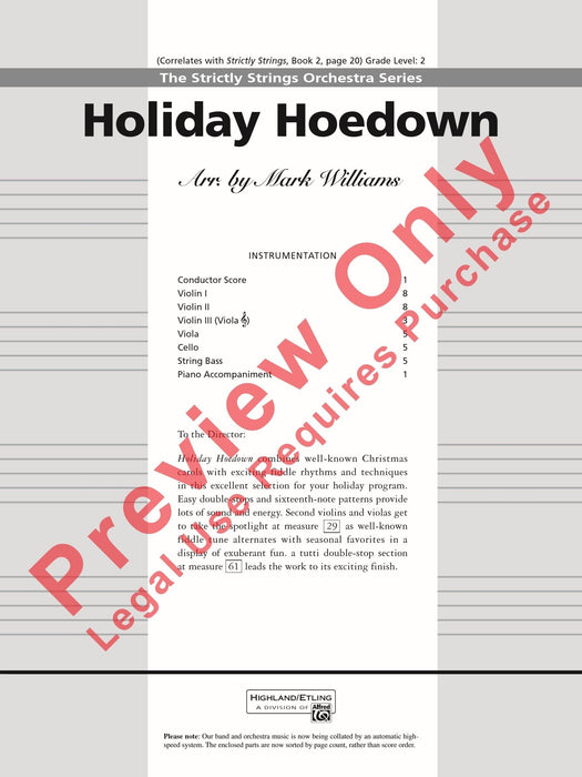 Holiday Hoedown 總譜 | 小雅音樂 Hsiaoya Music