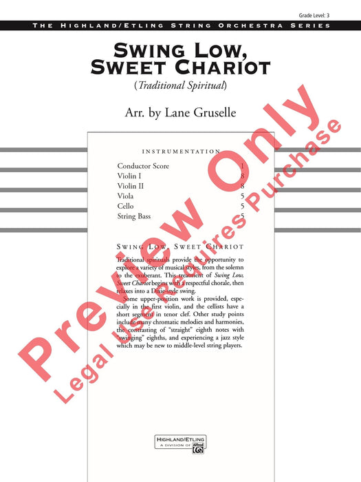 Swing Low, Sweet Chariot 搖擺樂 總譜 | 小雅音樂 Hsiaoya Music