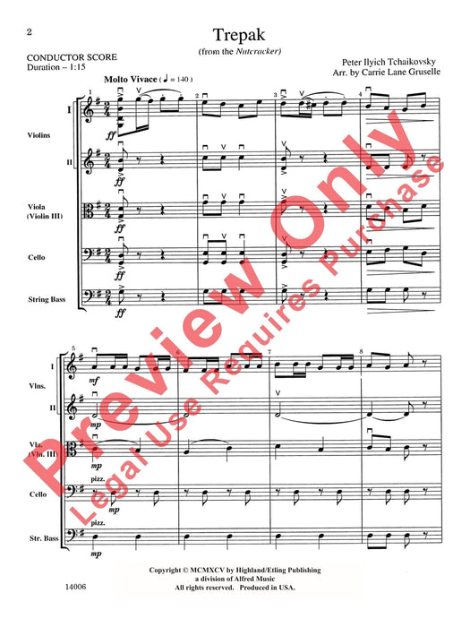 Trepak 柴科夫斯基,彼得 總譜 | 小雅音樂 Hsiaoya Music