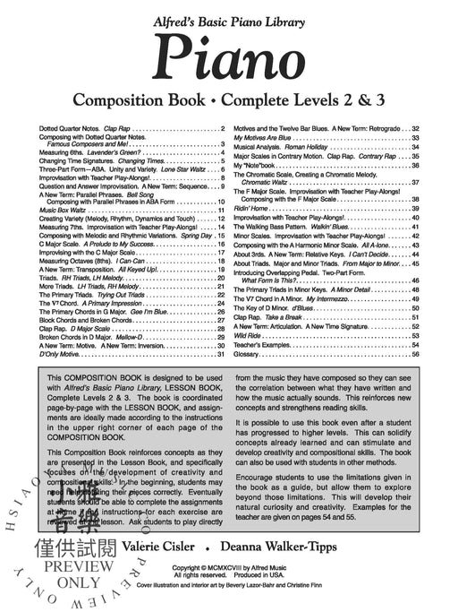 Alfred's Basic Piano Library: Composition Book Complete 2 & 3 For the Later Beginner 鋼琴 | 小雅音樂 Hsiaoya Music