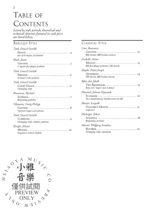 Discovering Piano Literature, Book 1 35 Carefully Graded Original Early Intermediate Piano Solos from the Four Stylistic Periods 鋼琴 獨奏 | 小雅音樂 Hsiaoya Music