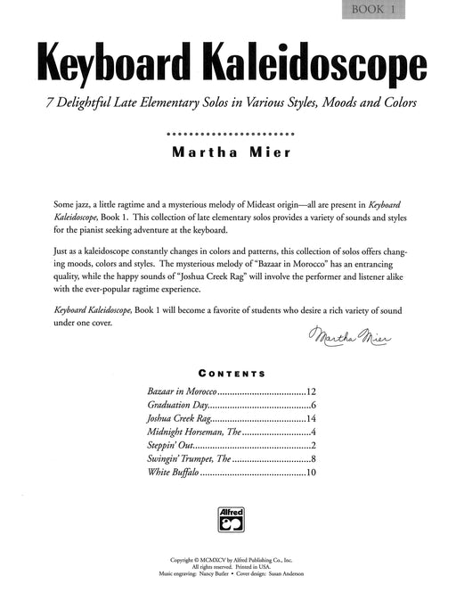 Keyboard Kaleidoscope, Book 1 7 Delightful Late Elementary Solos in Various Styles, Moods, and Colors 鍵盤樂器 獨奏 | 小雅音樂 Hsiaoya Music