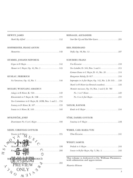 Anthology of Classical Piano Music Intermediate to Early Advanced Works by 27 Composers 古典鋼琴 | 小雅音樂 Hsiaoya Music