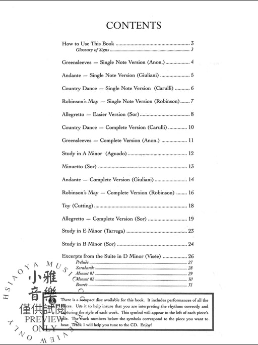 Progressive Classical Solos Renaissance to Romantic Works for Classical Guitar 古典獨奏 古典吉他 | 小雅音樂 Hsiaoya Music