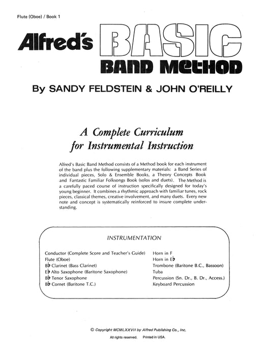 Alfred's Basic Band Method, Book 1 A Complete Curriculum for Instrumental Instruction | 小雅音樂 Hsiaoya Music