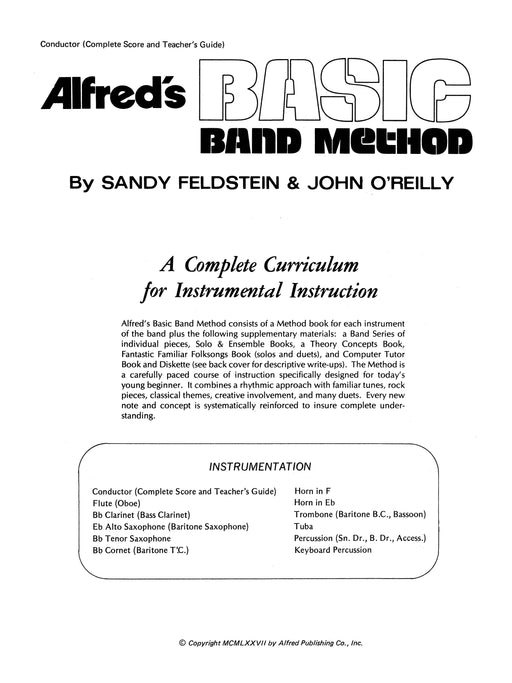 Alfred's Basic Band Method, Book 1 A Complete Curriculum for Instrumental Instruction | 小雅音樂 Hsiaoya Music