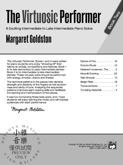 The Virtuosic Performer, Book 2 8 Exciting Intermediate to Late Intermediate Piano Solos 鋼琴 獨奏 | 小雅音樂 Hsiaoya Music