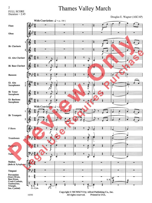 Thames Valley March Percussion and Brass Section Feature 進行曲擊樂器銅管部 總譜 | 小雅音樂 Hsiaoya Music