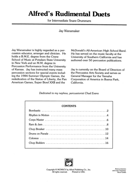 Alfred's Rudimental Duets For Intermediate Snare Drummers 二重奏 | 小雅音樂 Hsiaoya Music