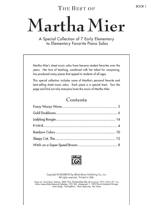 The Best of Martha Mier, Book 1 A Special Collection of 7 Early Elementary to Elementary Favorite Piano Solos 瑪塔 鋼琴 獨奏 | 小雅音樂 Hsiaoya Music