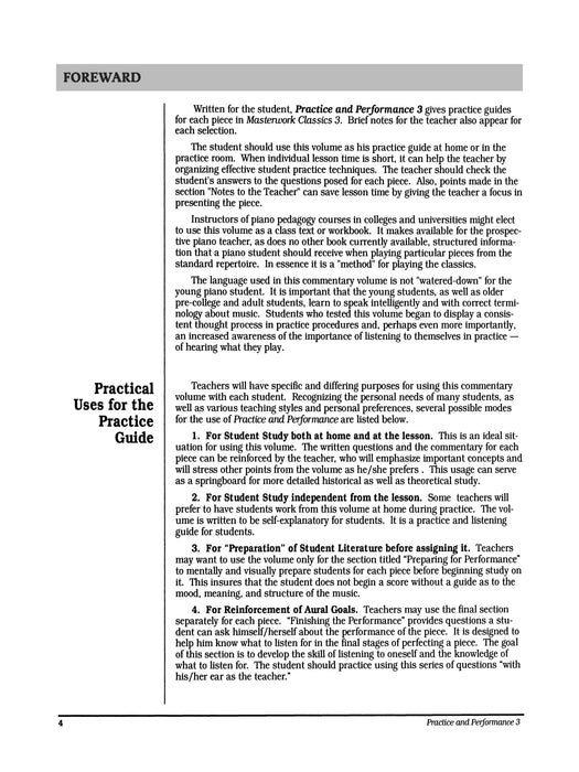 Masterwork Practice & Performance, Level 3 | 小雅音樂 Hsiaoya Music