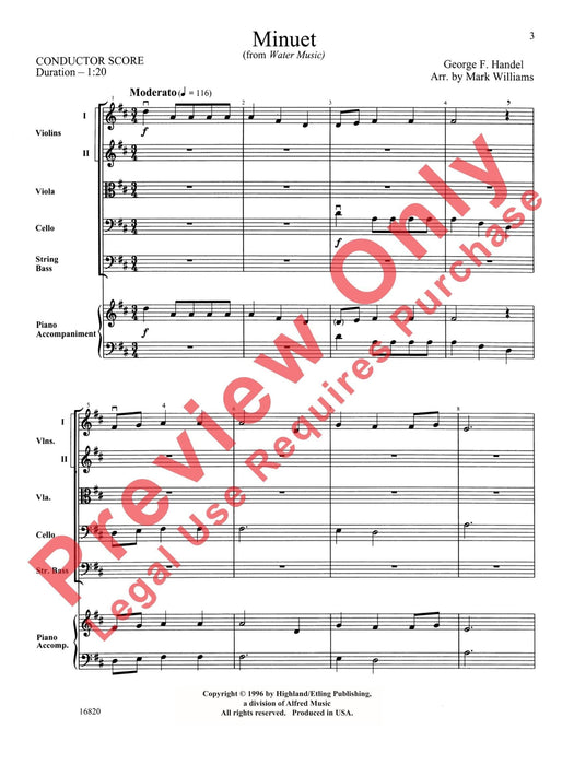 Minuet from Water Music 小步舞曲 水上音樂 總譜 | 小雅音樂 Hsiaoya Music