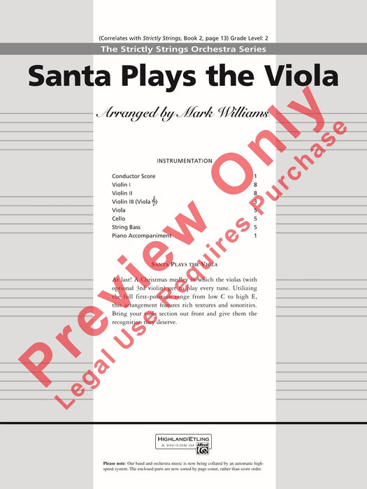 Santa Plays the Viola 中提琴 總譜 | 小雅音樂 Hsiaoya Music