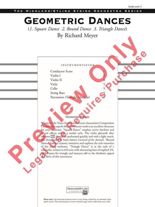 Geometric Dances 1. Square-Dance, 2. Round-Dance, 3. Triangle Dance 舞曲 方舞 舞曲 三角鐵舞曲 總譜 | 小雅音樂 Hsiaoya Music