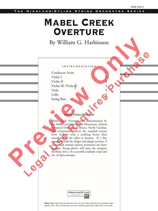 Mabel Creek Overture 序曲 總譜 | 小雅音樂 Hsiaoya Music