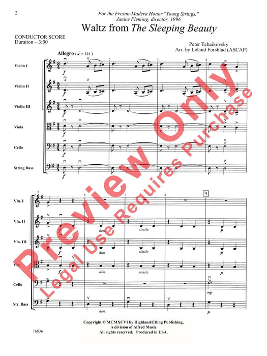 Waltz from The Sleeping Beauty 柴科夫斯基,彼得 圓舞曲 睡美人 總譜 | 小雅音樂 Hsiaoya Music