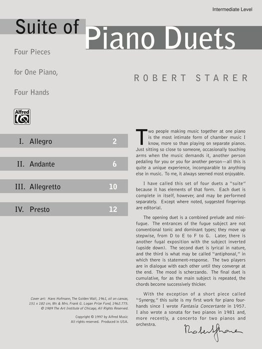 Suite of Piano Duets 組曲 鋼琴 二重奏 | 小雅音樂 Hsiaoya Music