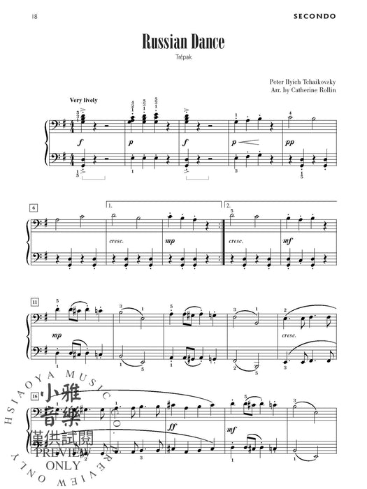 The Nutcracker Suite for Two Duet Arrangements for Intermediate to Late Intermediate Pianists 柴科夫斯基,彼得 胡桃鉗組曲 二重奏 | 小雅音樂 Hsiaoya Music